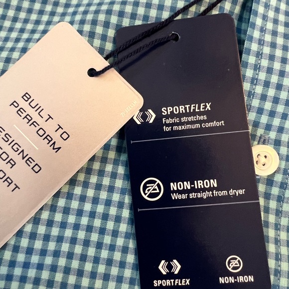 2 NEW XL Izod Mens Button Shirts Blue Stretch Sport Flex Long Sleeve Heritage - Picture 6 of 15